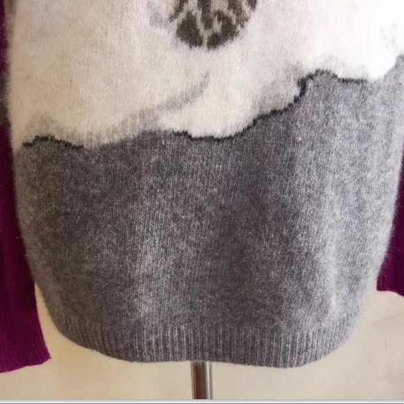 KRIZIA MAGLIA Vtg Rare Snow Leopard Lion Sweater - Picture 8 of 12